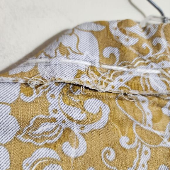 Nick & Mo floral print tie waist ruffle trim button front jacket woman's size L - Picture 8 of 15